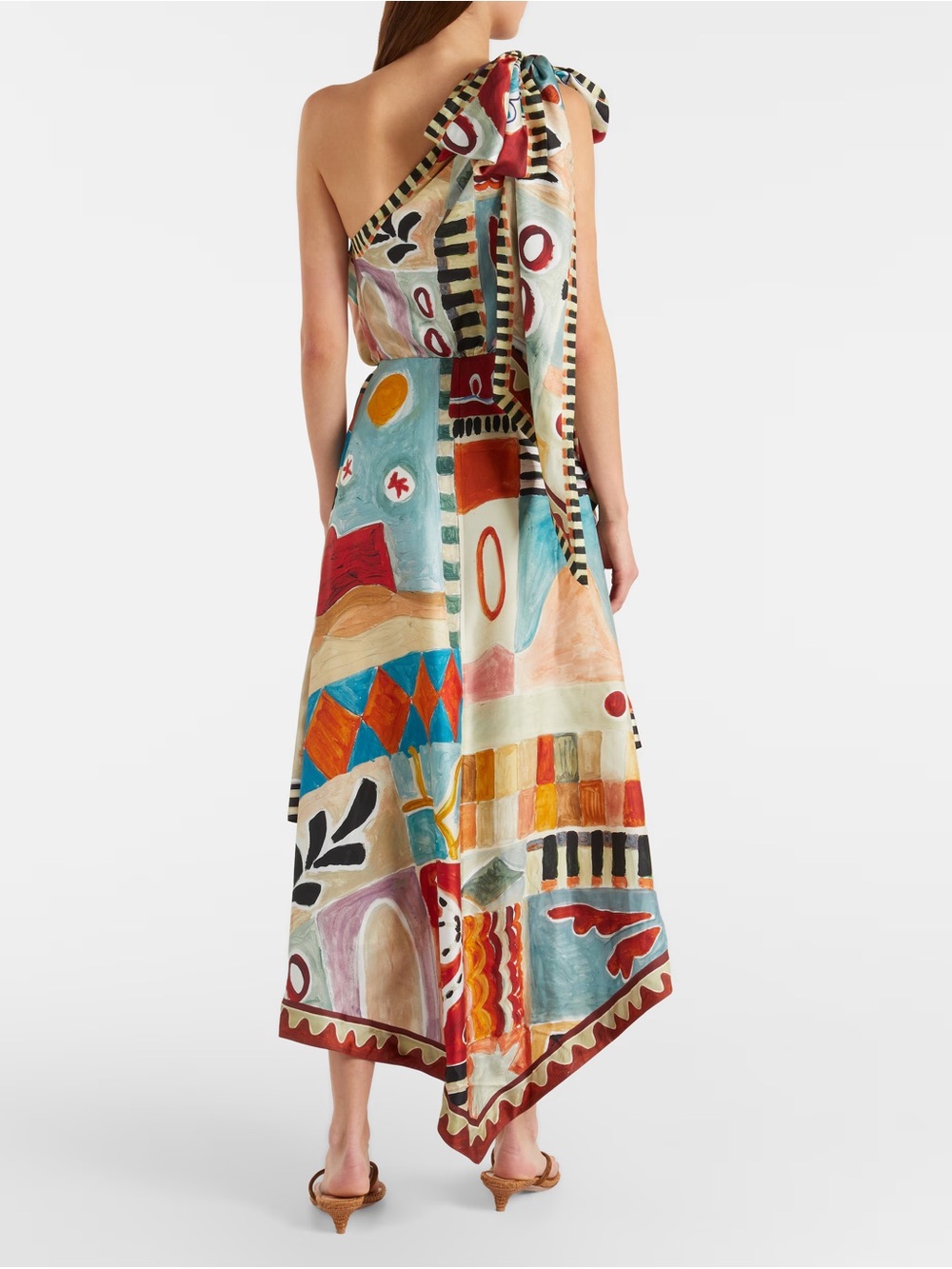 Alémais x LRNCE Michelle one-shoulder silk midi dress - Picture 3 of 3
